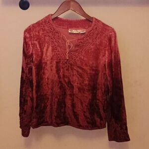 Funky People Girls Velvet Top - Size M - Good Condition!